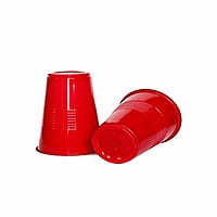 The Magic Balloons Store- Beer Pong Glass- Red Drinking Glasses for Christmas Diwali New Year Wedding Helloween Cocktail and Bachelor Party Supplier- Liquid Capacity 450ml Set of 21 pcs.