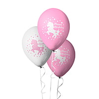 The Magic Balloons - Happy  Birthday Unicorn Balloons pack of 30-181284