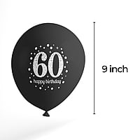 The Magic Balloons- 60th Birthday Balloons Decorations - Pack of 30 Black, Gold & Silver Balloons for Men & Women - Premium Helium Quality Birthday Party Supplies-181159