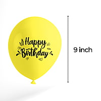 The Magic Balloons-6 Number Balloons and Happy Birthday Latex Balloons With Banner For Six No. Theme Balloons Pack of 21pcs | 20pcs Of Balloons and A Banner | Multicolor Balloons For Birthday