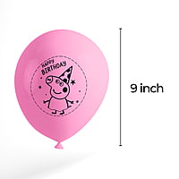 The Magic Balloons -Happy Birthday Peppa Pig latex balloons Peppa Pig Birthday Party decoration/Peppa Pig theme decoration Multicolor balloons pack of 30 pcs Multicolour balloons-181443