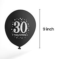 The Magic Balloons- Make Your 30th Birthday Celebration Memorable with 30 Black, Gold, and Silver Balloons - Perfect Party Supplies for Men and Women!