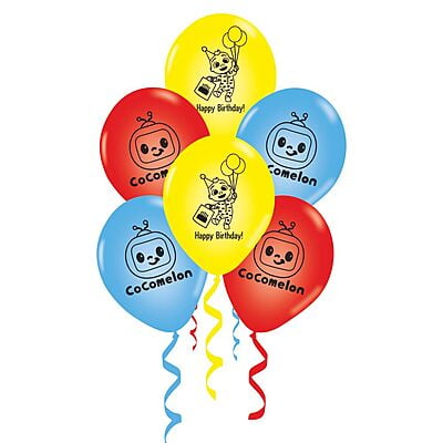 The Magic Balloons Store, Cocomelon theme party decor- Cocomelon Printed Balloons- Cocomelon Printed Birthday Celebration kids party decor Balloon- Pack of 30 Multicolour – 181478