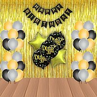 The Magic Balloons Store – Dirty 30 Birthday Party Decoration combo kits – Dirty 30 Birthday Combo Pack of 38 Pcs, foil 5 pcs Set,1 Happy Birthday banner, 2 Foil Curtains,30 Balloons-181549