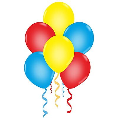 The Magic Balloons Store- Balloons for Theme Party, Summer Camp, Birthday, Wedding, Photoshoot Decoration, Plain Red, Blue, and Yellow Rubber/Latex Balloons Pack of 80pcs – 181493