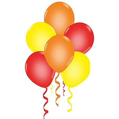 The Magic Balloons Store- Plain Red, Yellow, and Orange Latex Balloons- Balloons for Theme Party, Birthday, Wedding, Photoshoot Decoration Supplies Medium size Balloons 30pcs – 181485