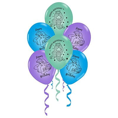 The Magic Balloons-Mermaid Theme Balloons for Happy Birthday Party Balloons Decorations Supplies Mermaid Theme printed Happy Birthday Party Decoration balloons -pack of 30 pcs 181464