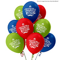 The Magic Balloons- Happy Father’s Day latex balloons, Red, Green & Blue color party decorations supplies, Pack of 30 pcs-181432