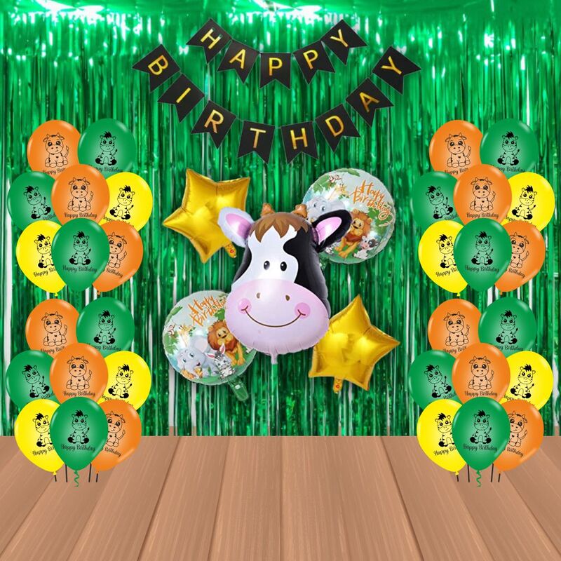 The Magic Balloons Store- Jungle Theme Balloons for Animal Theme Birthday Party/Decorations Supplies Jungle Theme Happy Birthday Decoration Pack of 30 pcs -181589 The Magic Balloons Store- Jungle Theme Balloons for Animal Theme Birthday Party/Decorations Supplies Jungle Theme Happy Birthday Decoration Pack of 30 pcs -181589