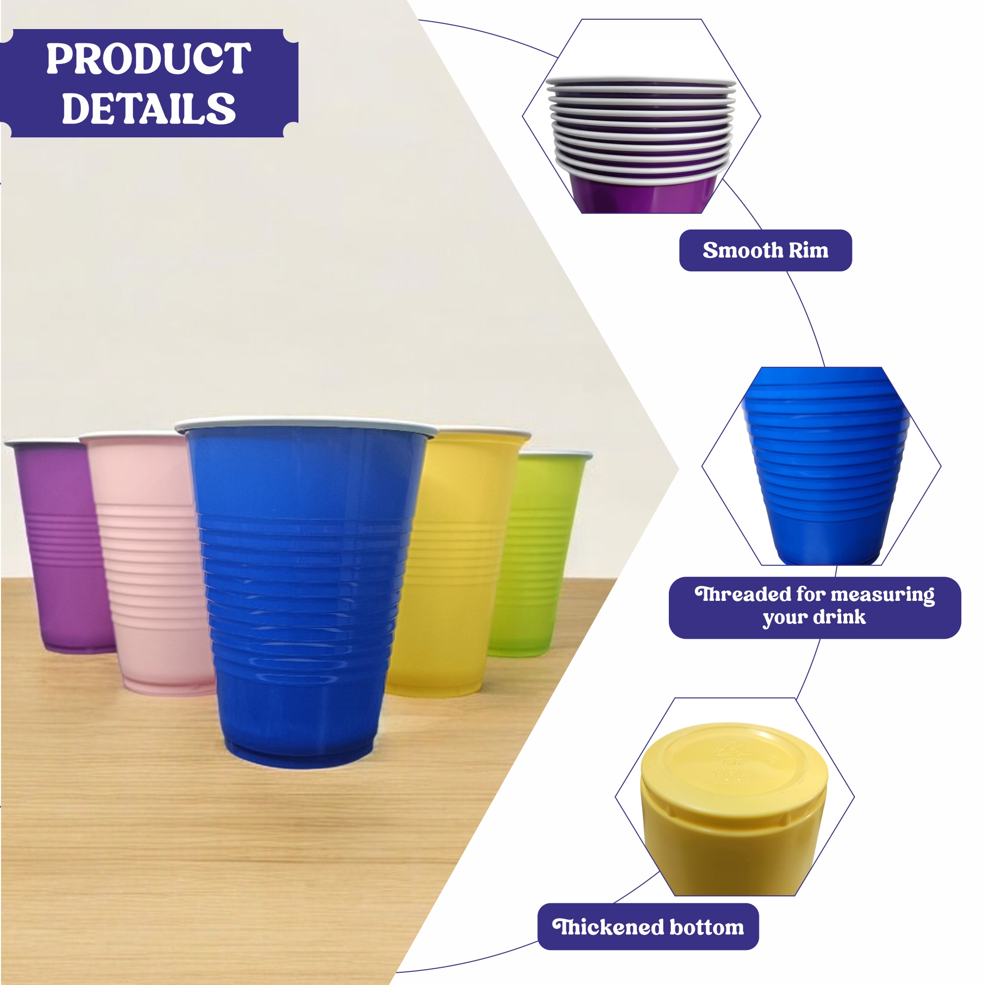Multicolor Pong Glasses Set of 50-450ml | Reusable Beer Pong Drinking Cups | Party Glasses for Christmas New Year Bachelor Wedding Retirement Parties & Games - 10 pcs Each Color Multicolor Pong Glasses Set of 50-450ml | Reusable Beer Pong Drinking Cups | Party Glasses for Christmas New Year Bachelor Wedding Retirement Parties & Games - 10 pcs Each Color