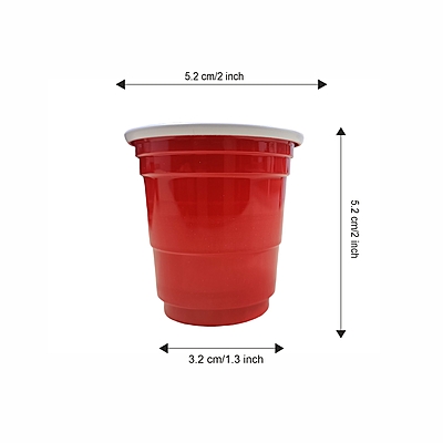The Magic Balloons Store - Set of 30-60ml Red Beer Pong Shot Glasses for Bachelor, Holi, Cocktail Nights, Weddings and More-181600 The Magic Balloons Store - Set of 30-60ml Red Beer Pong Shot Glasses for Bachelor, Holi, Cocktail Nights, Weddings and More-181600