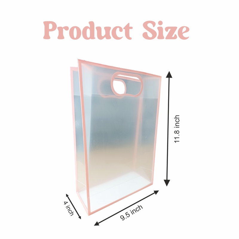 Pack of 6 – Transparent Goodie Bags Clear Gift Bags Medium Brown Bags for Return Gift and More Pack of 6 – Transparent Goodie Bags Clear Gift Bags Medium Brown Bags for Return Gift and More