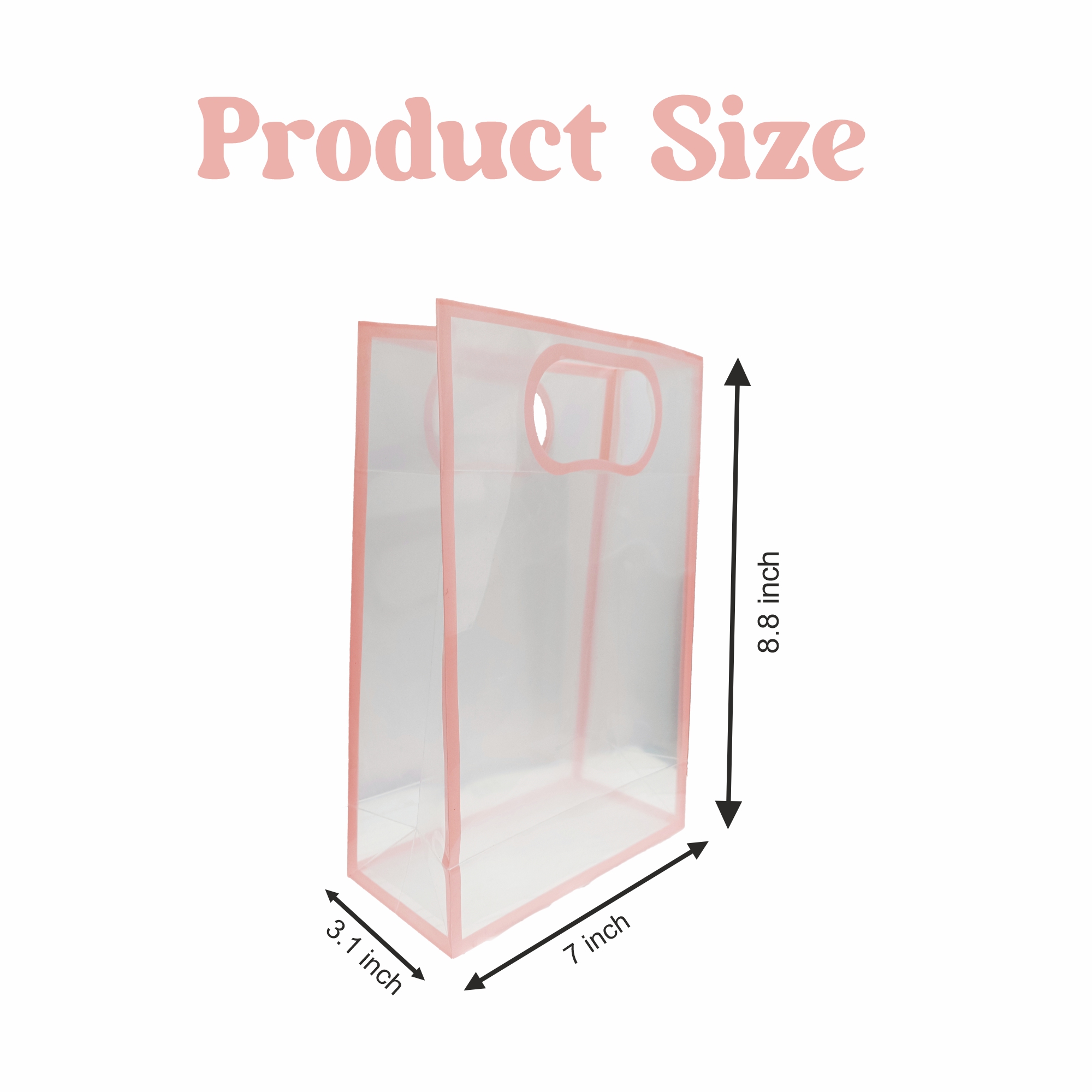 6 Pcs Transparent Goodie Bags – Clear Gift Bags for Valentine Wedding Return Gifts Birthday Party Festivals Events Small Hamper Bags Pink Shopping Bags 6 Pcs Transparent Goodie Bags – Clear Gift Bags for Valentine Wedding Return Gifts Birthday Party Festivals Events Small Hamper Bags Pink Shopping Bags