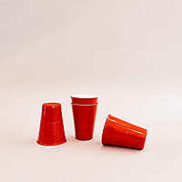The Magic Balloons Store- Beer Pong Glass- Red Drinking Glasses for Christmas Diwali New Year Wedding Halloween and Bachelor Party Supplies- Liquid Capacity 450ml Set of 50 pcs- 181565