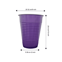 The Magic Balloons -Purple Glass, 360ml Reusable and Recyclable Purple Drinking Cups Pack of 50pcs -12oz Leakproof Drinking Glasses Great for Cold Drinks, Juices, Games and More Party & Event Supplies