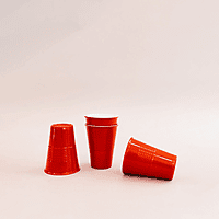 The Magic Balloons - Red Glass, 360ml Reusable and Recyclable Red Drinking Cups Pack of 50pcs -12oz Leakproof Drinking Glasses Great for Cold Drinks, Juices, Games and More Party & Event Supplies