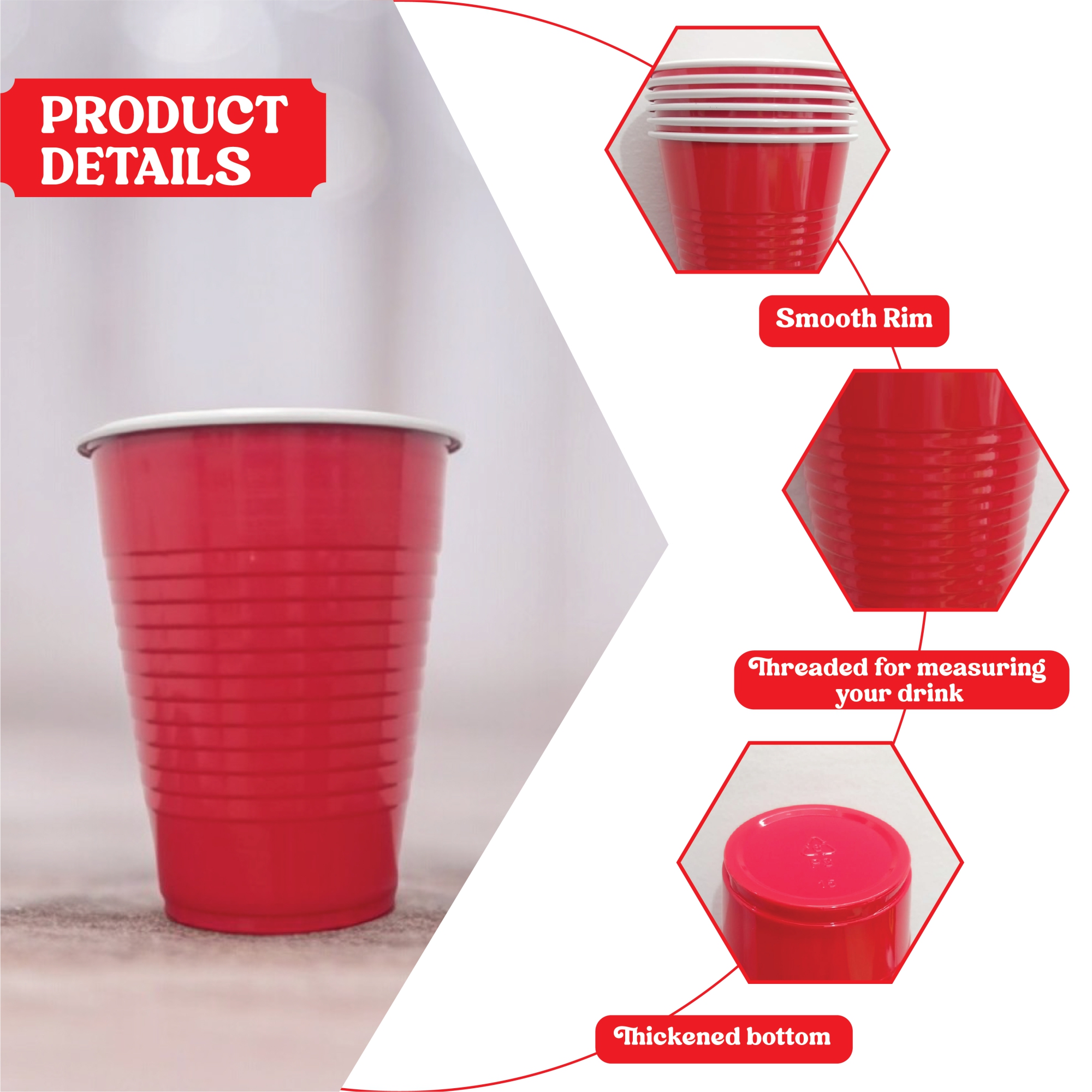 The Magic Balloons - Red Glass, 360ml Reusable and Recyclable Red Drinking Cups Pack of 50pcs -12oz Leakproof Drinking Glasses Great for Cold Drinks, Juices, Games and More Party & Event Supplies The Magic Balloons - Red Glass, 360ml Reusable and Recyclable Red Drinking Cups Pack of 50pcs -12oz Leakproof Drinking Glasses Great for Cold Drinks, Juices, Games and More Party & Event Supplies