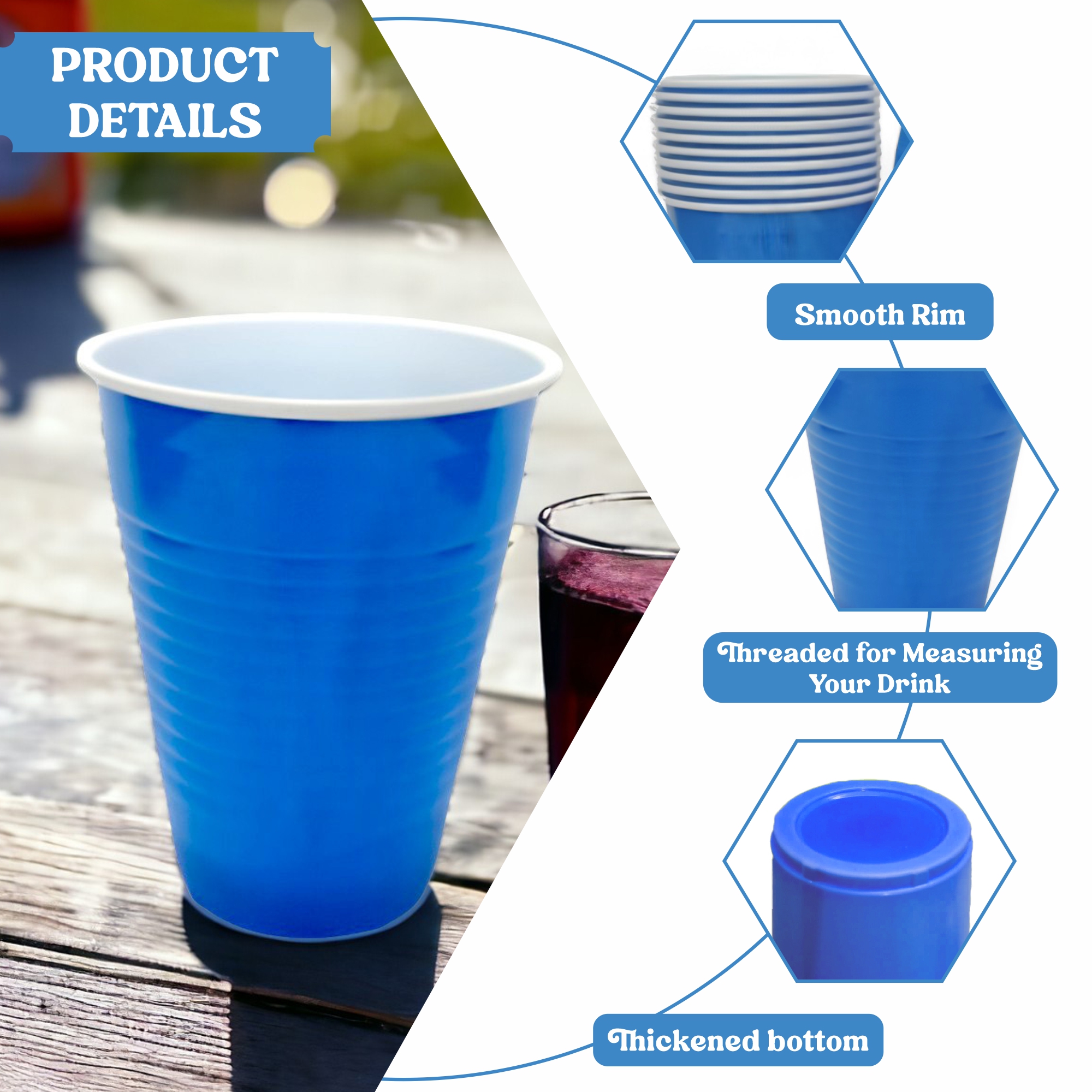 Set of 30- 360ml Blue Beer Pong Glasses | Party Drinking Cups for New Year Bachelor Wedding & Parties | Reusable Glasses | Party Supplies Set of 30- 360ml Blue Beer Pong Glasses | Party Drinking Cups for New Year Bachelor Wedding & Parties | Reusable Glasses | Party Supplies