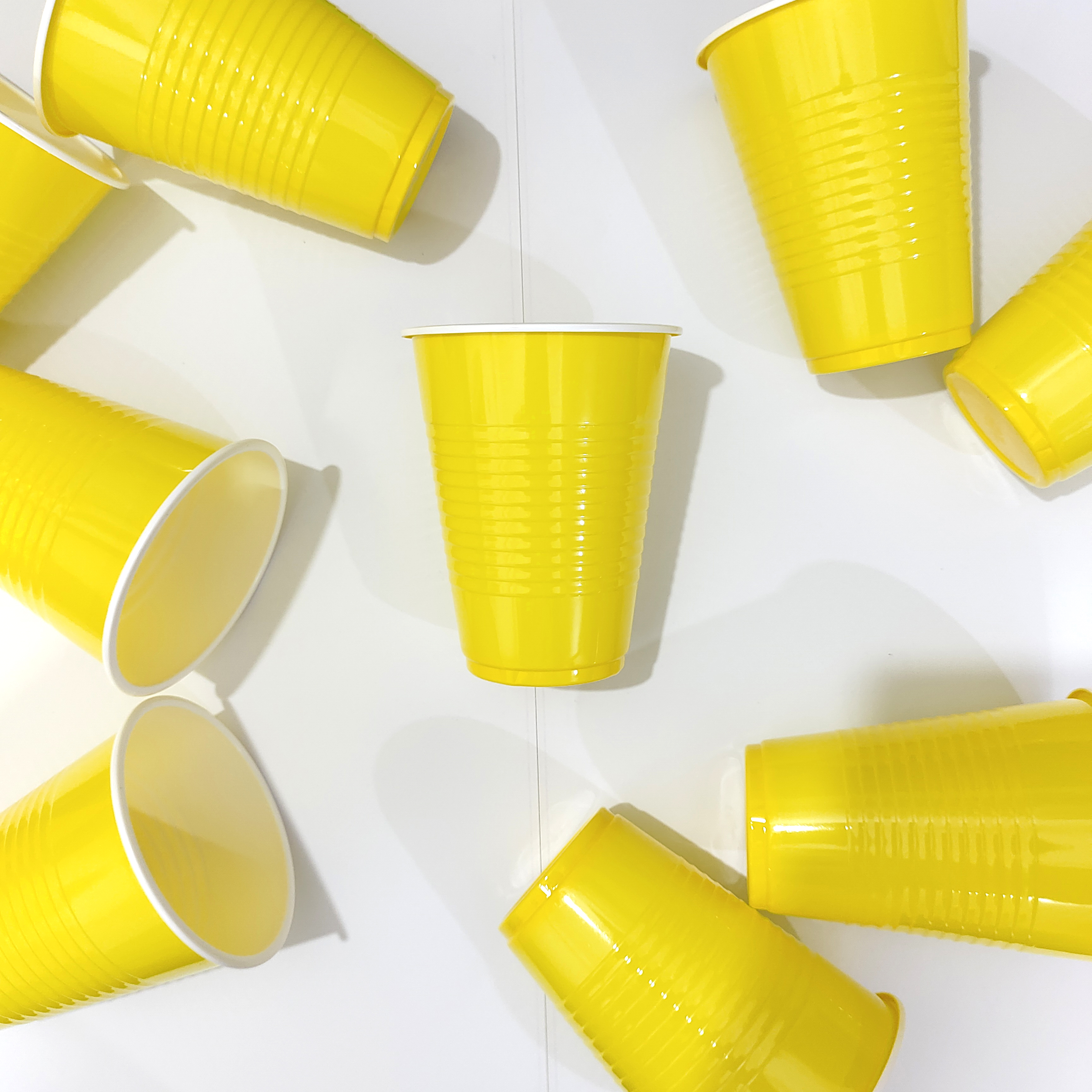 Set of 10 - 360ml Yellow Pong Beer Glasses for Parties | Reusable Drinking Cups for Beer Pong Party Games New Year Bachelor Retirement Wedding Celebrations Party Supplies Set of 10 - 360ml Yellow Pong Beer Glasses for Parties | Reusable Drinking Cups for Beer Pong Party Games New Year Bachelor Retirement Wedding Celebrations Party Supplies