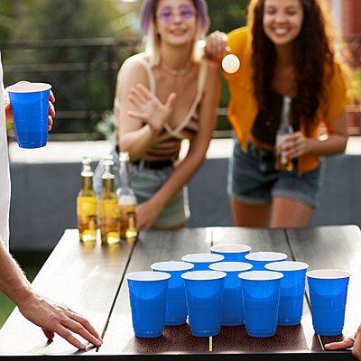 The Magic Balloons Blue Pong Glasses - 50 Pcs Eco-Friendly Reusable Glasses for Multipurpose Party Use | 450ml Pong Glasses for Diwali, Holi, New Year, Bachelor, Halloween & Adults Parties (Blue) The Magic Balloons Blue Pong Glasses - 50 Pcs Eco-Friendly Reusable Glasses for Multipurpose Party Use | 450ml Pong Glasses for Diwali, Holi, New Year, Bachelor, Halloween & Adults Parties (Blue)