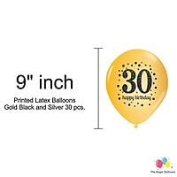 The Magic Balloons - Dirty 30 Birthday Party Decoration combo kits pack of 38 Pcs