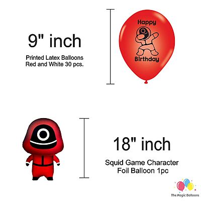 The Magic Balloons Store – Printed Squid Birthday Party Theme Decoration combo kits – Printed Combo Pack of 38 Pcs, foil 5 pcs Set,1 Happy Birthday banner, 2 Foil Curtains, 30 Balloons-181590 The Magic Balloons Store – Printed Squid Birthday Party Theme Decoration combo kits – Printed Combo Pack of 38 Pcs, foil 5 pcs Set,1 Happy Birthday banner, 2 Foil Curtains, 30 Balloons-181590