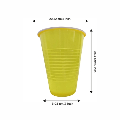 450ml - Yellow Beer Pong Glasses | Pack of 20 Drinking Glasses | for Diwali, Cocktail Parties, and Games | Reusable Beer Pong Cups | Party Supplies 450ml - Yellow Beer Pong Glasses | Pack of 20 Drinking Glasses | for Diwali, Cocktail Parties, and Games | Reusable Beer Pong Cups | Party Supplies