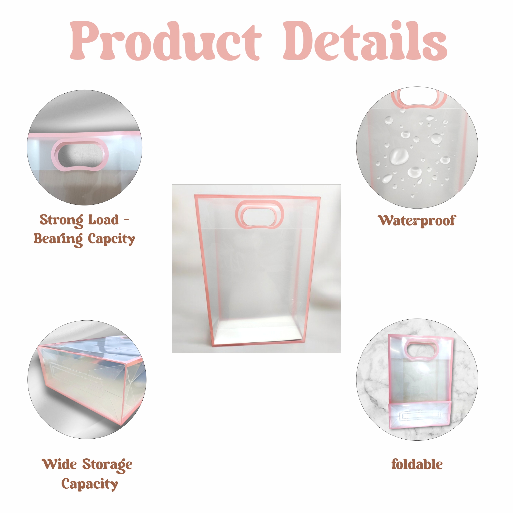 6 Pcs Transparent Goodie Bags – Clear Gift Bags for Valentine Wedding Return Gifts Birthday Party Festivals Events Small Hamper Bags Pink Shopping Bags 6 Pcs Transparent Goodie Bags – Clear Gift Bags for Valentine Wedding Return Gifts Birthday Party Festivals Events Small Hamper Bags Pink Shopping Bags