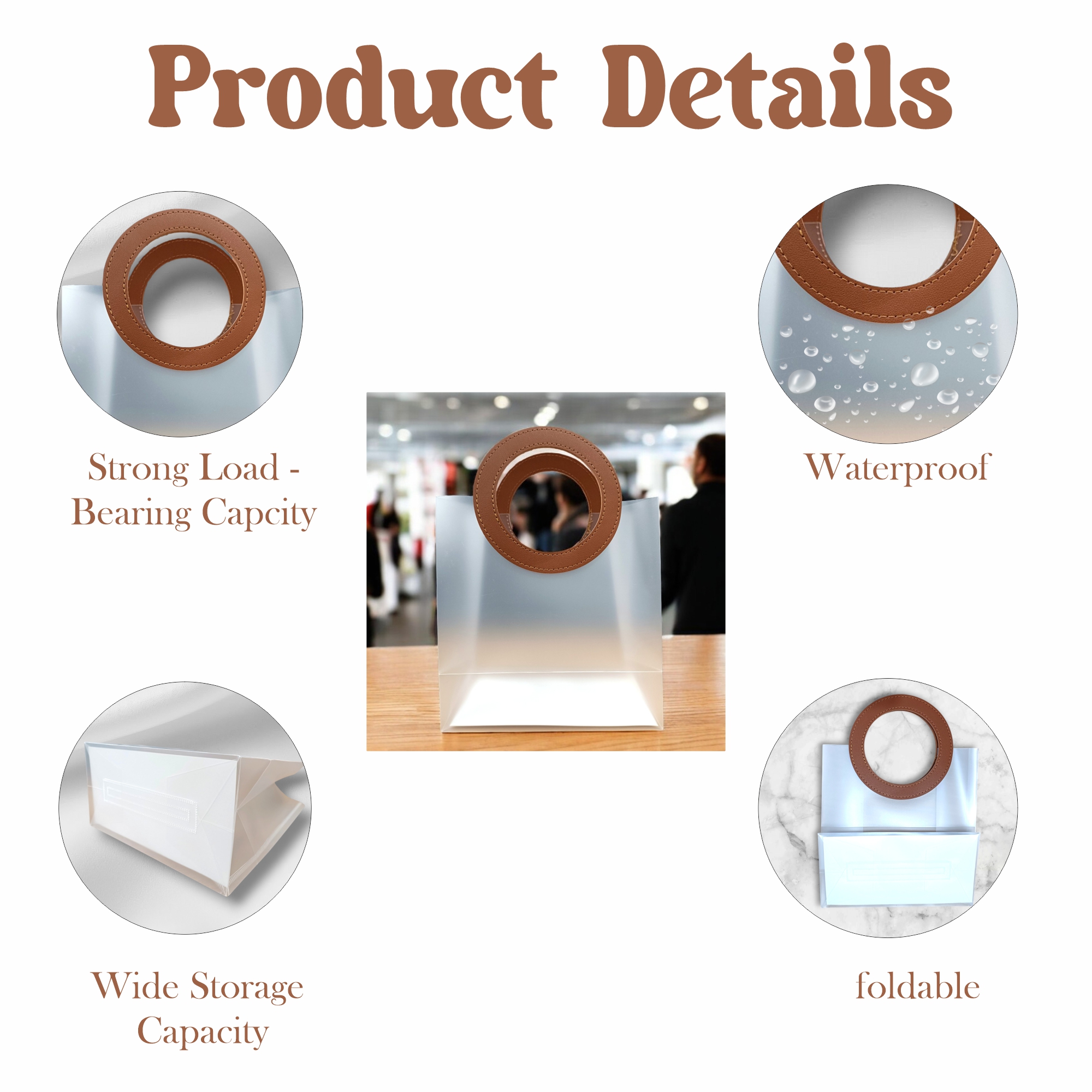 6 Pcs Small-Goodie Bags Transparent Bag with Round Handle Gift Bags for Presents, Hamper Bags, Shopping Bags for Valentine Gifting Bag 6 Pcs Small-Goodie Bags Transparent Bag with Round Handle Gift Bags for Presents, Hamper Bags, Shopping Bags for Valentine Gifting Bag