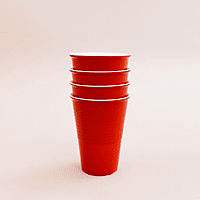 The Magic Balloons- Set of 30 Red Beer Pong Glasses 450ml Red Beer Pong Cups  Durable and Reusable Red Party Glasses Perfect for Christmas, Holi, and Diwali.