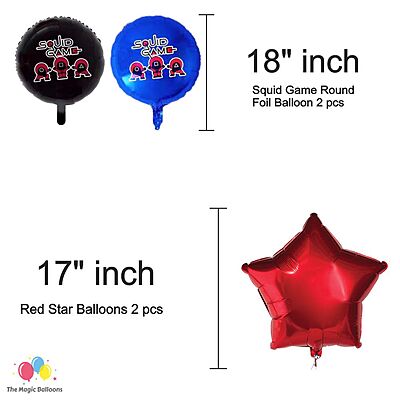 The Magic Balloons Store – Printed Squid Birthday Party Theme Decoration combo kits – Printed Combo Pack of 38 Pcs, foil 5 pcs Set,1 Happy Birthday banner, 2 Foil Curtains, 30 Balloons-181590 The Magic Balloons Store – Printed Squid Birthday Party Theme Decoration combo kits – Printed Combo Pack of 38 Pcs, foil 5 pcs Set,1 Happy Birthday banner, 2 Foil Curtains, 30 Balloons-181590