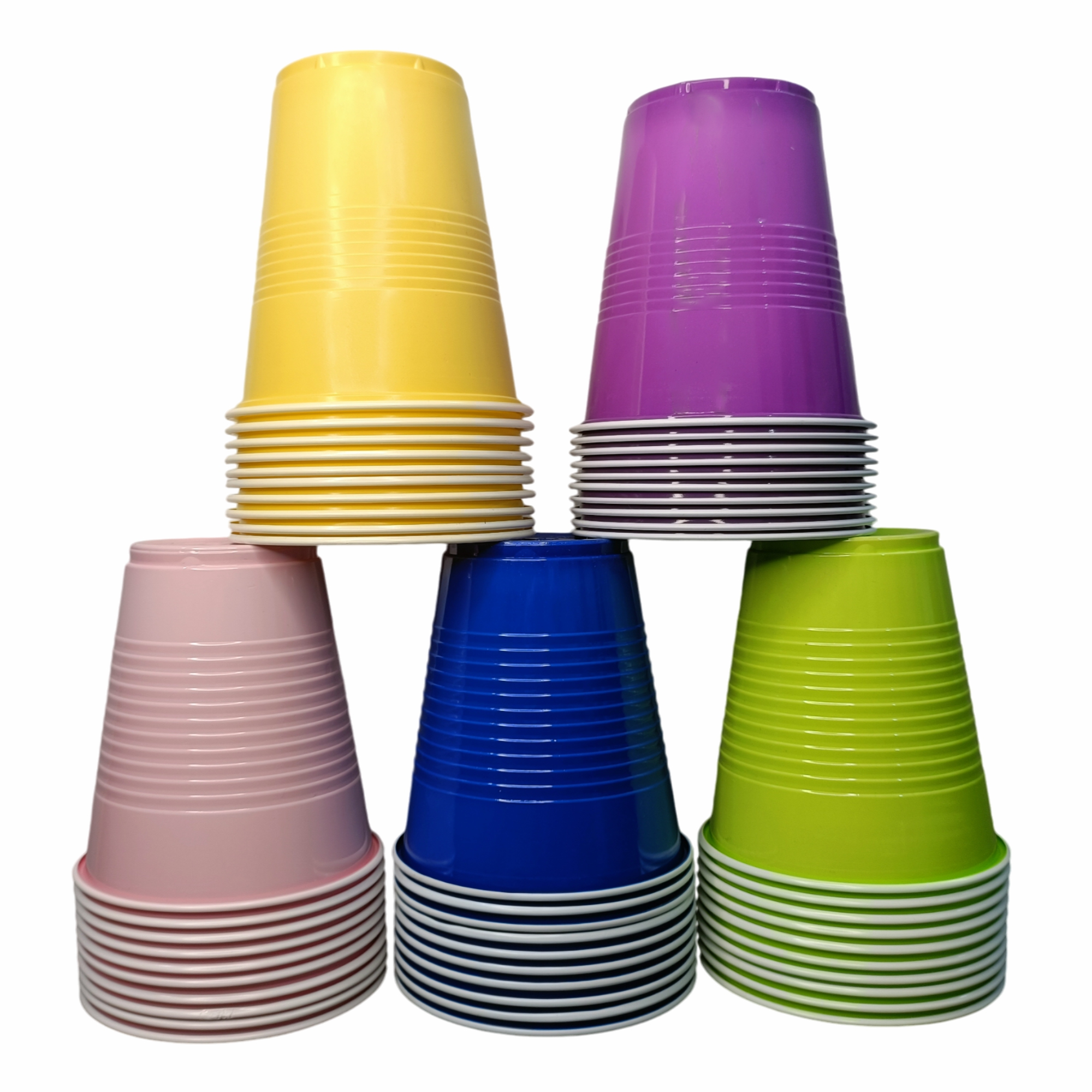 Multicolor Pong Glasses Set of 50-450ml | Reusable Beer Pong Drinking Cups | Party Glasses for Christmas New Year Bachelor Wedding Retirement Parties & Games - 10 pcs Each Color Multicolor Pong Glasses Set of 50-450ml | Reusable Beer Pong Drinking Cups | Party Glasses for Christmas New Year Bachelor Wedding Retirement Parties & Games - 10 pcs Each Color