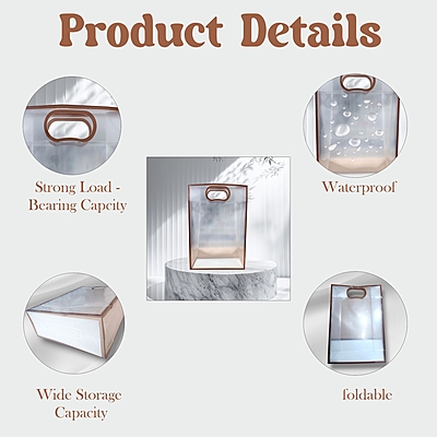 Pack of 6 Transparent Goodie Bags | Clear Medium Gift Bags for Return Gifts, Party Favors, Birthday, Wedding, Baby Shower | Brown Gift Bags Pack of 6 Transparent Goodie Bags | Clear Medium Gift Bags for Return Gifts, Party Favors, Birthday, Wedding, Baby Shower | Brown Gift Bags