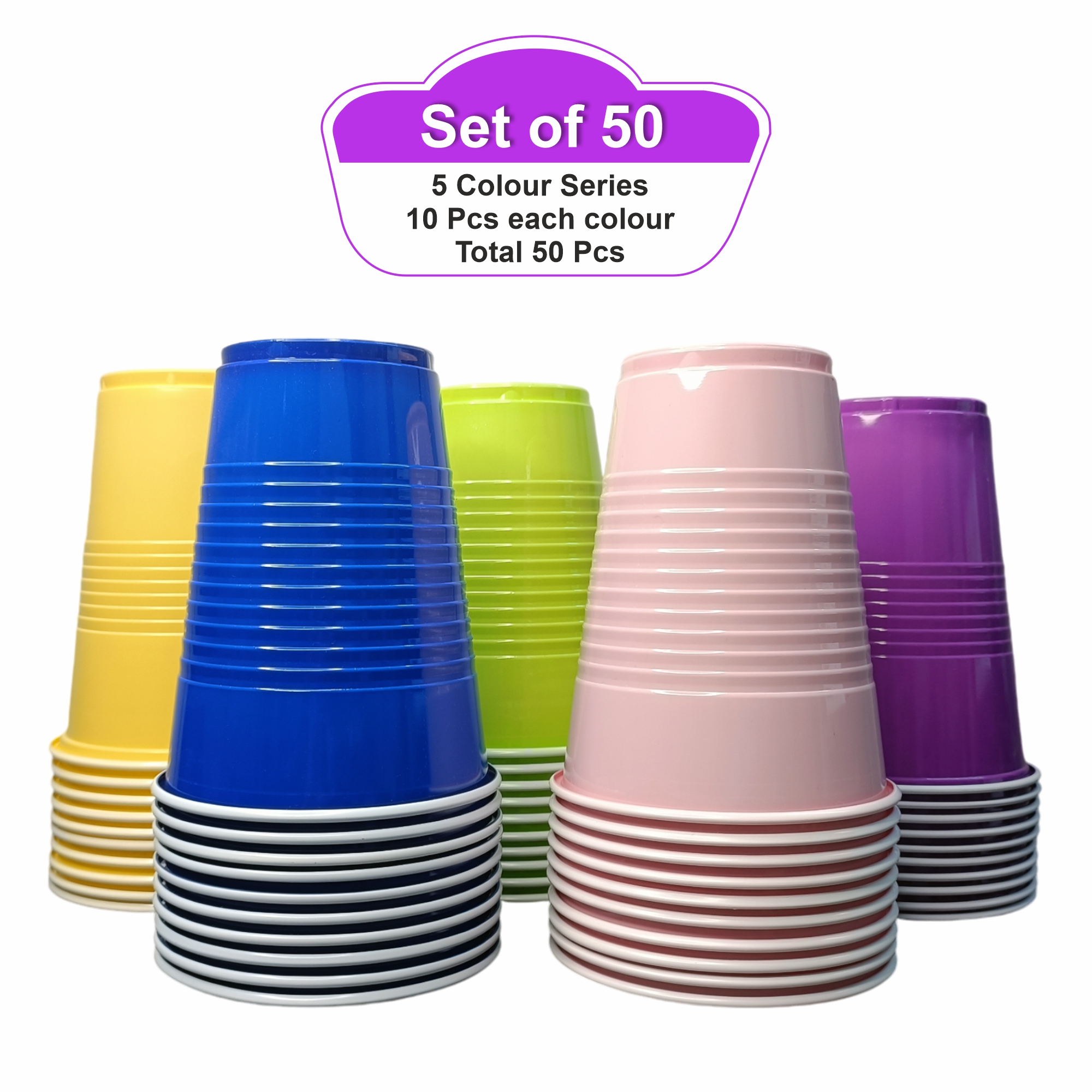 Multicolor Pong Glasses Set of 50-450ml | Reusable Beer Pong Drinking Cups | Party Glasses for Christmas New Year Bachelor Wedding Retirement Parties & Games - 10 pcs Each Color Multicolor Pong Glasses Set of 50-450ml | Reusable Beer Pong Drinking Cups | Party Glasses for Christmas New Year Bachelor Wedding Retirement Parties & Games - 10 pcs Each Color
