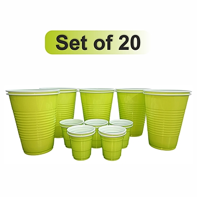 The Magic Balloons- Beer Pong Glasses Combo Pack - 30x 450ml Drinking Glasses and 10x 60ml Red Shot Glasses for Bachelor, Cocktails, Holi, Christmas, and Night Parties - 40 Pieces The Magic Balloons- Beer Pong Glasses Combo Pack - 30x 450ml Drinking Glasses and 10x 60ml Red Shot Glasses for Bachelor, Cocktails, Holi, Christmas, and Night Parties - 40 Pieces