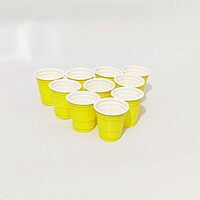 Yellow Drinking Cup | Drinking Glass Pack -30pcs 450ml Medium Glasses and 10pcs of 60ml shot Glasses for New Year Bachelor Anniversary Helloween Diwali Christmas Adults| Party Suppliers | Set of 40pcs