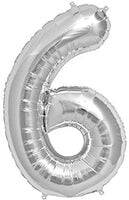 The Magic Balloons Store-16" FOIL Balloons - Silver Numbers