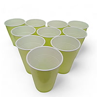 The Magic Balloons -Green Glass 360ml Reusable and Recyclable Green Drinking Cups Pack of 50pcs -12oz Leakproof Drinking Glasses Great for Cold Drinks Juices Games and More Party & Event Supplies