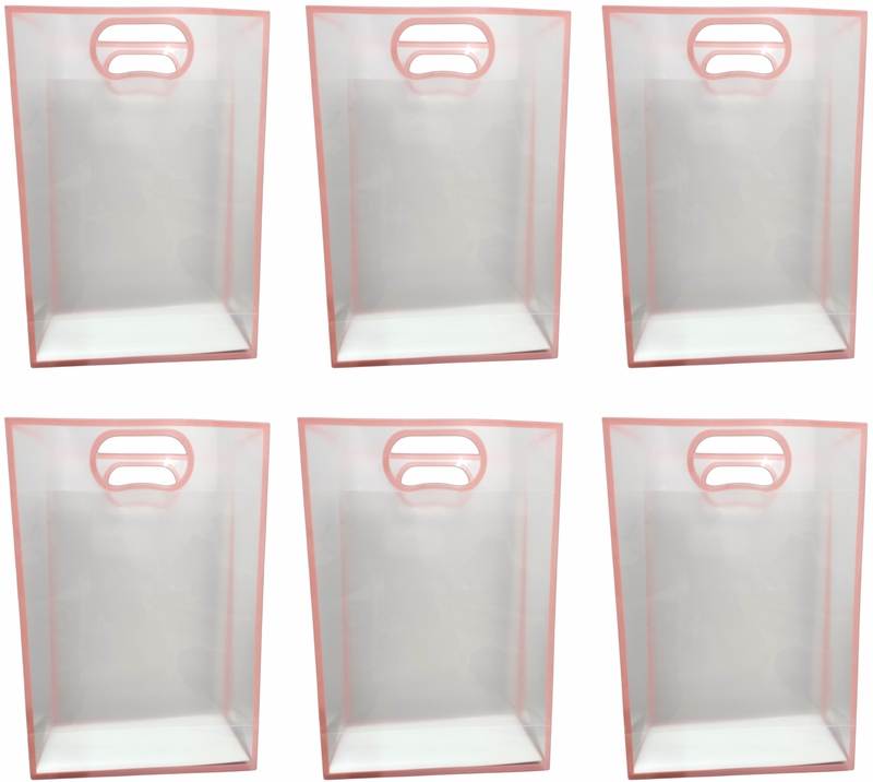 Pack of 6 – Transparent Goodie Bags Clear Gift Bags Medium Brown Bags for Return Gift and More Pack of 6 – Transparent Goodie Bags Clear Gift Bags Medium Brown Bags for Return Gift and More