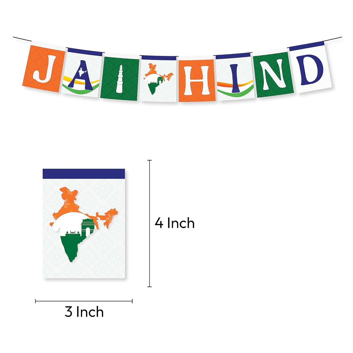 Happy Independence Day Metallic Balloons For 15 August Pack of 21pcs | 20pcs Of Orange White and Green 9" Balloons and A Banner for Independence Day or Any Other National Day Happy Independence Day Metallic Balloons For 15 August Pack of 21pcs | 20pcs Of Orange White and Green 9" Balloons and A Banner for Independence Day or Any Other National Day