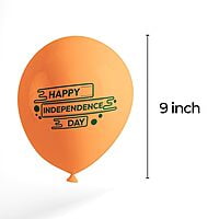 The Magic Balloons - Happy Independence Day Latex Balloons For 15 August Pack of 21pcs | 20pcs Of Orange White and Green 9" Balloons And A Banner For Independence Day Or Any Other National Day