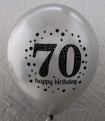 The Magic Balloons Store-Happy 70th Birthday Balloons, Happy Birthday Banner Black, Golden Curtain, Magic Candle & Party popper