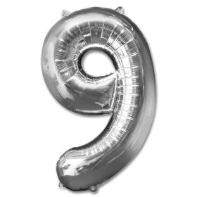 The Magic Balloons Store-16" FOIL Balloons - Silver Numbers The Magic Balloons Store-16" FOIL Balloons - Silver Numbers