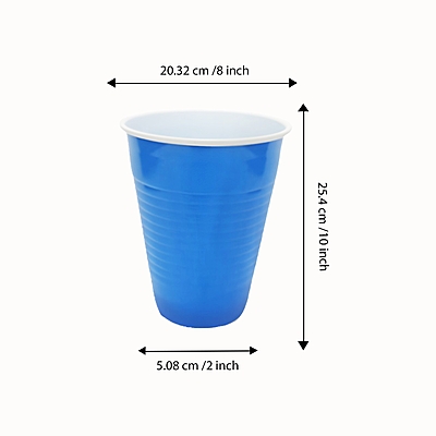 The Magic Balloons Blue Pong Glasses - 50 Pcs Eco-Friendly Reusable Glasses for Multipurpose Party Use | 450ml Pong Glasses for Diwali, Holi, New Year, Bachelor, Halloween & Adults Parties (Blue) The Magic Balloons Blue Pong Glasses - 50 Pcs Eco-Friendly Reusable Glasses for Multipurpose Party Use | 450ml Pong Glasses for Diwali, Holi, New Year, Bachelor, Halloween & Adults Parties (Blue)