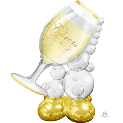 Anagram- Airloonz Bubbly wine Glasses 51"-P75 -181329