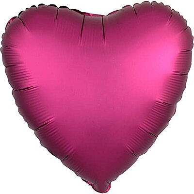 Anagram 18″ Satin Pomegranate Heart Foil Balloon (pack of 1) 181321 Anagram 18″ Satin Pomegranate Heart Foil Balloon (pack of 1) 181321