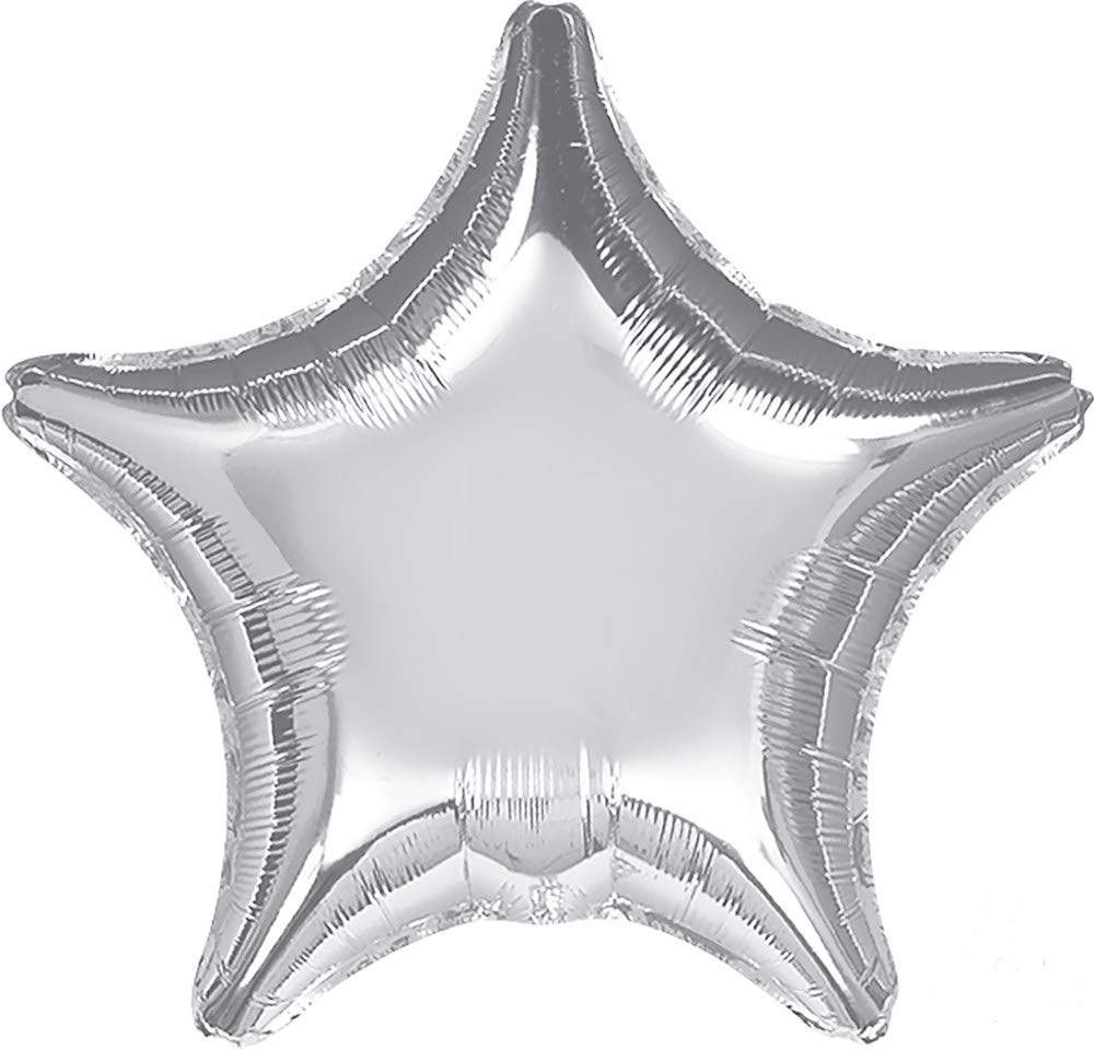 The Magic Balloons Store- 18" Silver Star Foil Balloons-181319 The Magic Balloons Store- 18" Silver Star Foil Balloons-181319