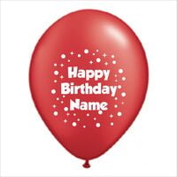 The Magic Balloons store - Personalized Name Printed Birthday Party Balloons with Birthday Boy/Girl Name( pack of 100)-Mulicolor