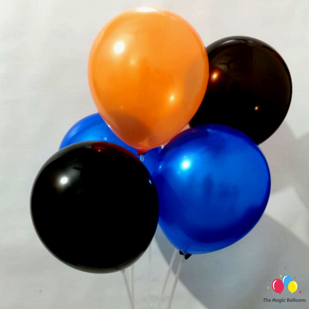 The Magic Balloons Store- Plain Black, Orange, and blue Rubber/Latex Balloons, Balloons for Every Function Supplies Medium size Balloons Pack of 80pcs – 181491 The Magic Balloons Store- Plain Black, Orange, and blue Rubber/Latex Balloons, Balloons for Every Function Supplies Medium size Balloons Pack of 80pcs – 181491