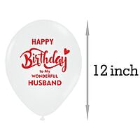 The Magic Balloons- Happy Birthday Balloons-for Husband-Multicolour Party/Decoration Balloons, Pack of 10 pcs